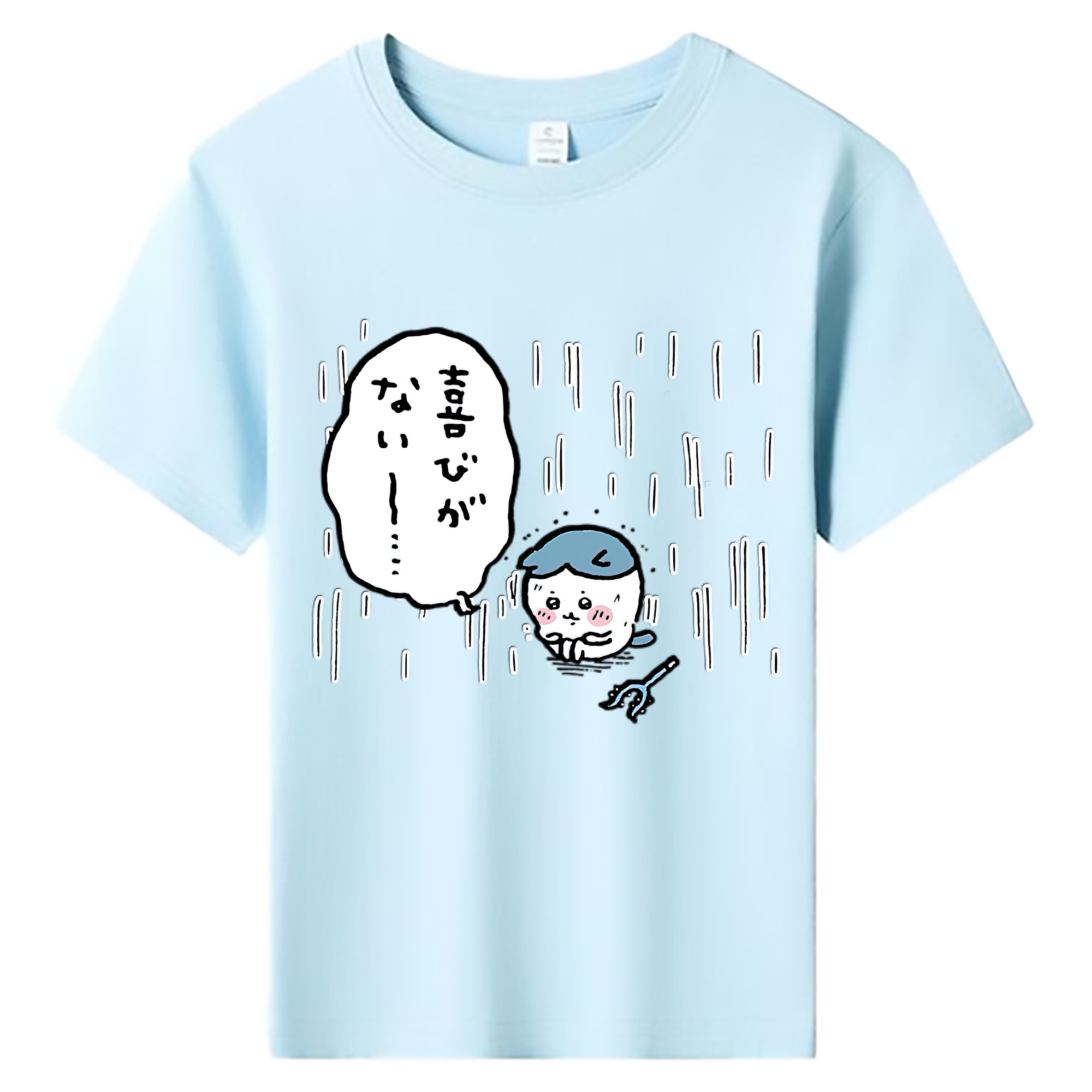 （画像用） ちいかわ ハチワレ Chii-kawa hachiware 綿100％キッズTシャツ（フロントプリント）